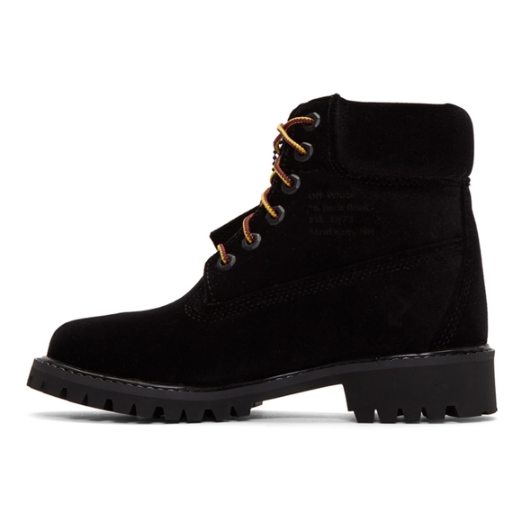 OFF-WHITE x Timberland Velvet Hiking Boots Virgil Abloh - Picture 12 of 14